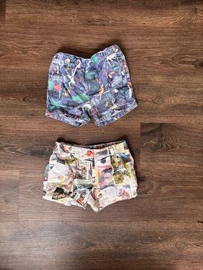 Vintage Mini Boden shorts bundle. Black Label postcard and Blue Tropic Shorts